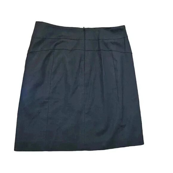 Banana Republic Women's Preppy Black Cotton/Modal/Spandex Straight Lined Skirt - Picture 5 of 9